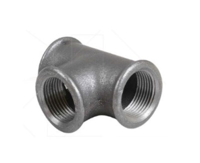 Тройник CONTRACOR 90°, 1,1/4", (MMM) обрезиненный